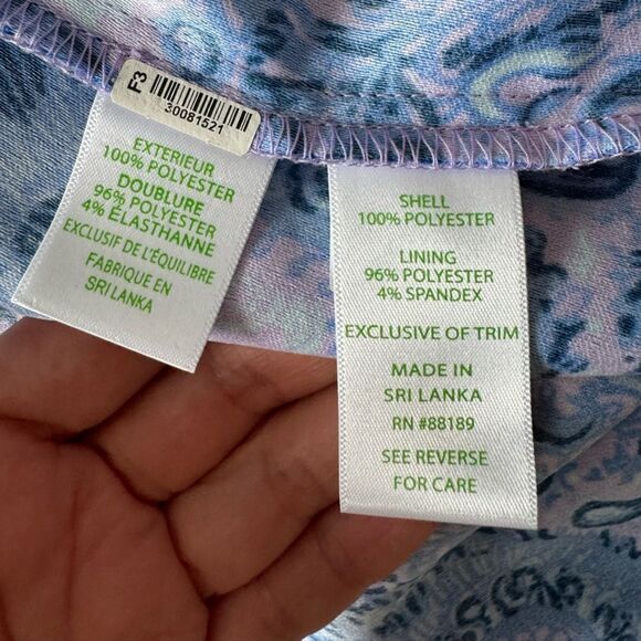 Lilly Pulitzer Hello Sunshine Donna Romper Purple Paisley Sleeveless Size‎ 2 - Picture 8 of 12